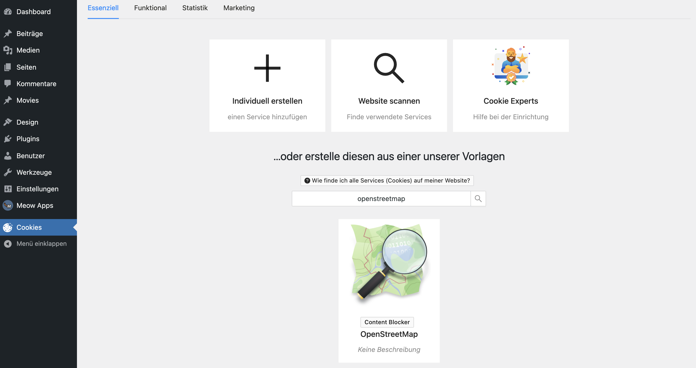 openstreetmap gdpr cookie service